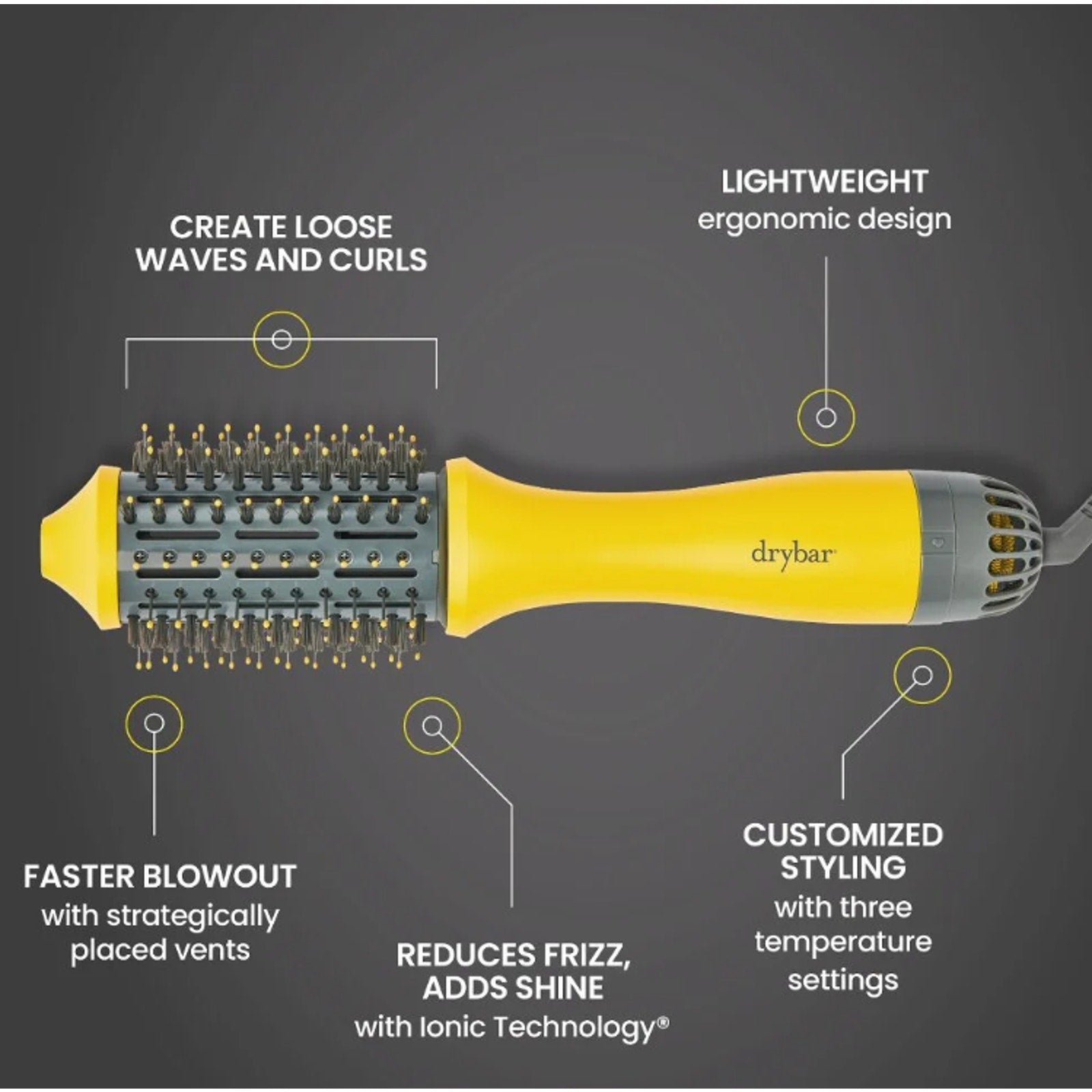 MSRP $155 Drybar the Single Shot Round Blow-Dryer Brush