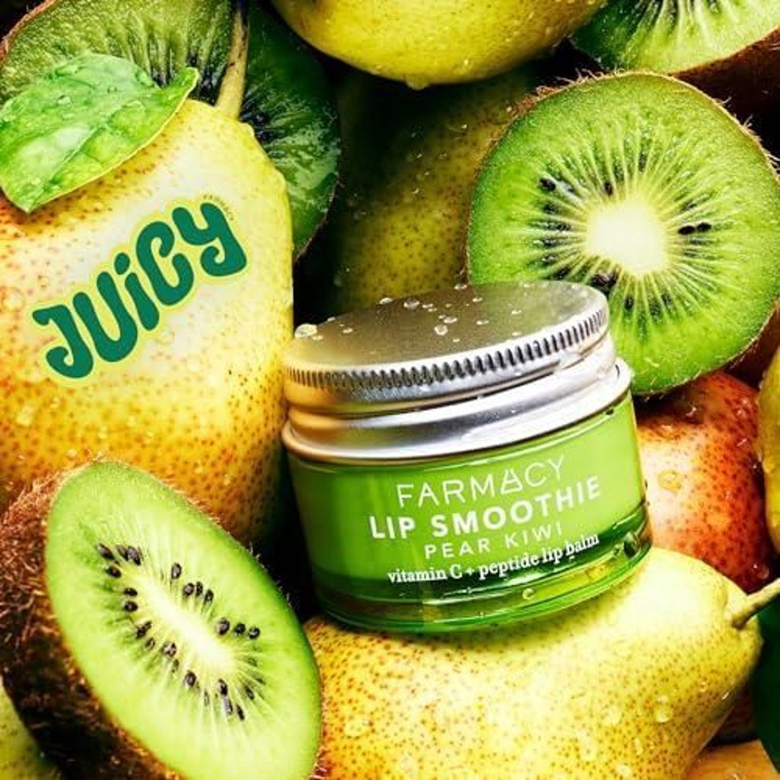 Farmacy Lip Smoothie Pear Kiwi Vitamin C + Peptide Lip Balm 0.34 Oz
