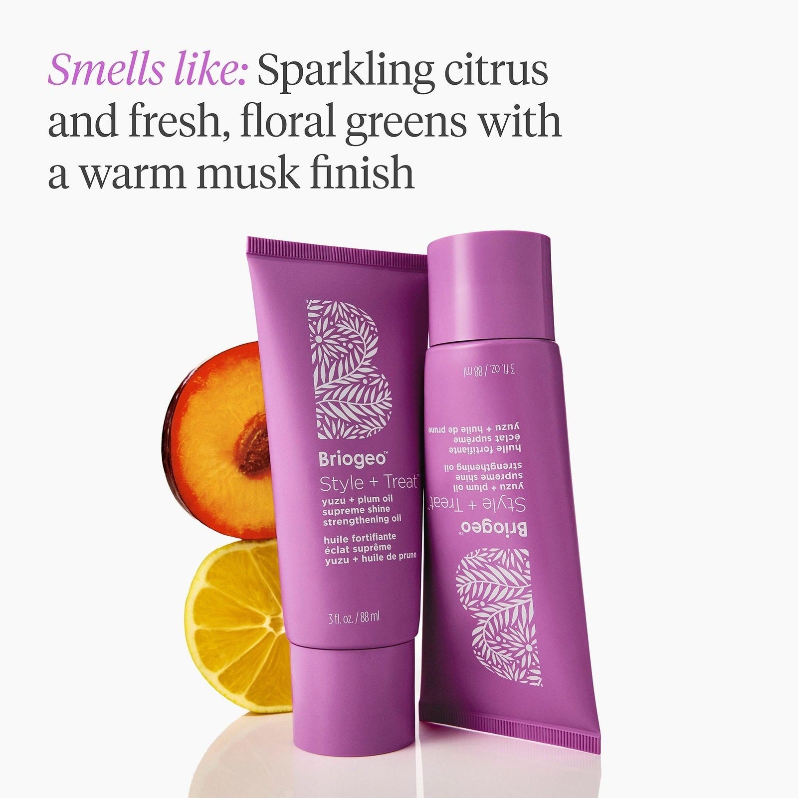 Briogeo Style + Treat Yuzu + Plum Oil Supreme Shine Strengthening Oil 3 Oz