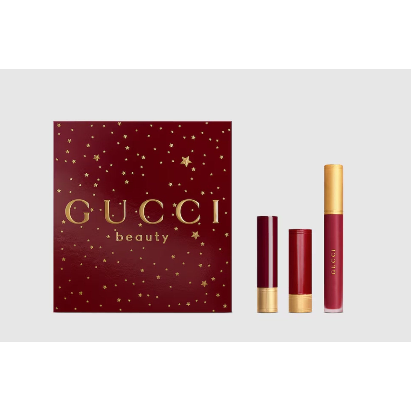 509 Gucci Rosso Ancora lipstick trio gift set